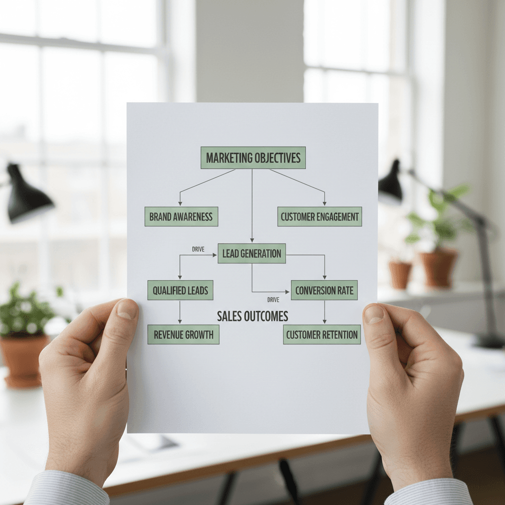 Marketing to business goal alignment chart